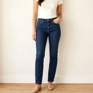 J.Crew Dark Wash Slim Straight Jeans W30 L30 Mide Rise Stretch Minimalist